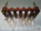 Hanging Wine Rack with (12) Wine Glasses
