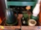 Emerald Glass Plates, (2) Emerald Container Made In Belgium 1774, Puppy Treat Holder, Wax Warmer,