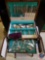 Wooden Silver Display Box with Gorham Silver Plated Silverware, Regent Sheffield English Stainless