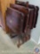 (4) TV Trays, Rustic Tall Bucket containing Dog Food