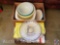 (2) Corning ware Casserole Dish, Corning ware Hot Pad, (2) Vintage Pyrex Mixing Bowls, Pineapple