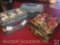 (3) Vintage Makeup Suitcases Filled with Assorted Scrapbooking Supplies