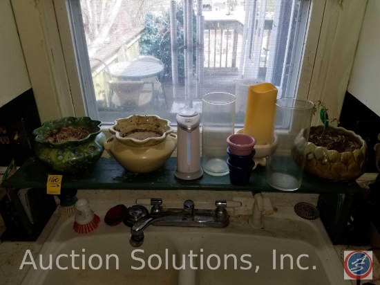 Over Sink Shelf, Planters, Motion Sensor Soap Dispenser