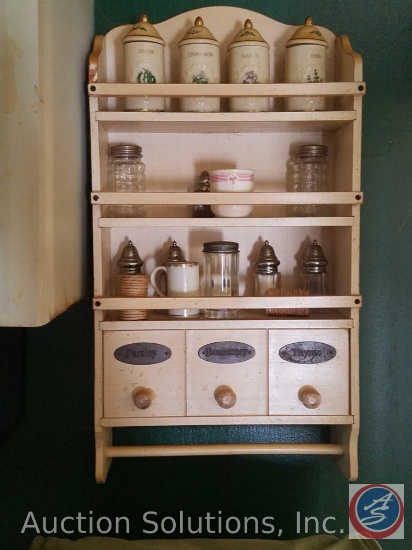 Assorted Bread Pans, Cheese/Cracker Tray, Assorted Spices, Salt/Pepper Shakers