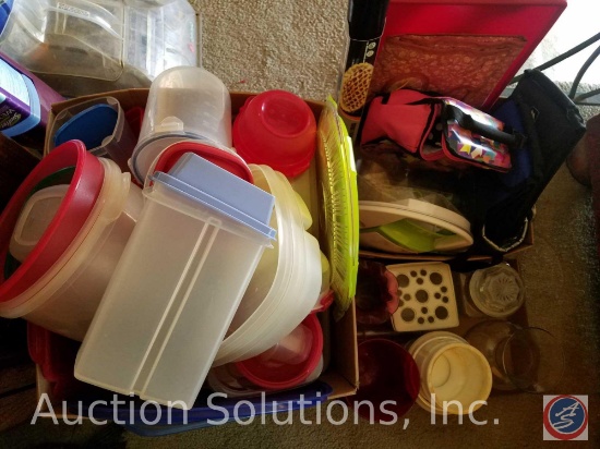 Assorted Tupperware, Canisters, Genius Grater, Oven Mat, More
