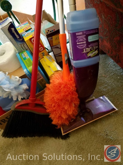 Bissell Power Force Helix Turbo Model 68C71, Swiffer WetJet, Dusting Mop, Broom, Carpet Cleaners,