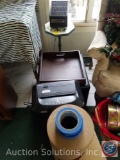 Floral End Table, Conair Clean Deluxe Air Purifier, Ottoman, Clipboards, Midland Public Alert Radio