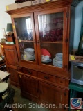 2 Piece Hutch with 2 Glass Doors 42