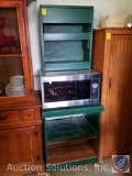 Sharp Carousel Microwave Model #R-551ZM, Microwave Cart with Cabinet Piece 25