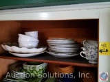 (2) Chefmate Creme Brule Dishes, (2) Corning ware 15 Oz. Dishes, Paden City Pottery Company Platter,