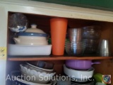 Assorted Ice Cream Bowls, Plastic Cups, Casserole Dishes
