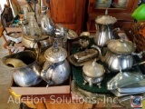 Silver Pitchers, Silver Platers, Tin Dishes, Silver Sugar Dish, Silver Cream Pitchers, Silver