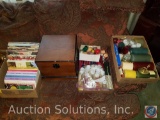 Readers Digest Large Print Books, Hinged Wooden Box, Candles