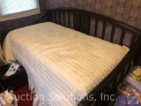 Wood Frame Twin Daybed {{COMPLETE, INCLUDES BEDDING}}, Wall Mirror 48