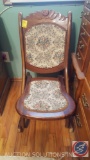 Jewelry Stand, Child Size Embroidered Rocking Chair, Small Side Table