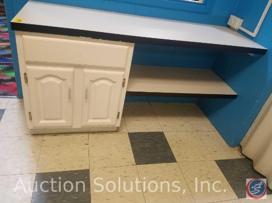 Counter, Two Shelves, Cupboard {{BUILT IN, BUYER MUST REMOVE}}