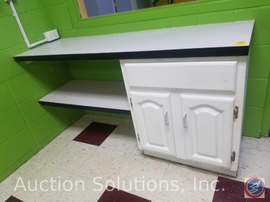 Counter, Two Shelves, Cupboard {{BUILT IN, BUYER MUST REMOVE}}