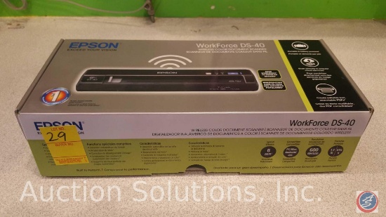 Epson WorkForce DS-40 Wireless Color Document Scanner {{IN ORIGINAL BOX}}