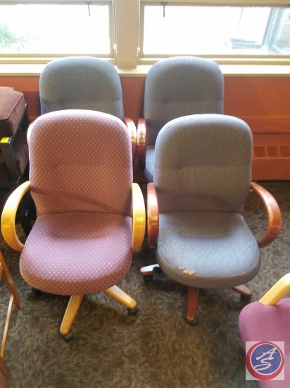 {{4XBID}} (4)Hon Rolling/Adjustable Office Chairs