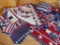 Red White and Blue Quilt, and (2) Pillow Shams, Patriotic Afghan, and Goodwin Weavers Cotton Fringe
