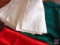 Holiday Tablecloths, Napkins and Runners. Maroon, Red, Green, and Gold in Color