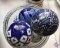 (2) Jars Full of White and Colored Decorative Balls, One of the Holders is a Commode
