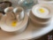 (8) Plates, (6) Sandwich Plates, and (6) Side Plates and (5) Cups Everyday China Brand