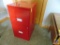 Red Metal 2-Drawer File Cabinet