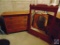 Eastlake Vanity Dresser on Casters w/ Three Drawers and Mirror