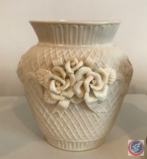 Italian Clay Floral Vase, Hand Turned in Texas Milk Pitcher, Tea Pot, Alfred Meakin 'Tinturn'