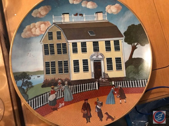 (8) Limited Edition Museum Colonial Heritage Series Decorative Plates by Robert Fanke, w/ Plastic