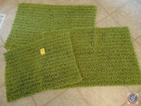 (3) Ultra Absorbent Green Bath Mats