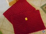 (2) Ultra Absorbent Red Bath Mats