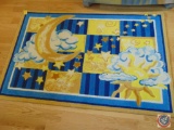 3.3 x 5 ft. Supreme Collection Celestial Sun, Moon and Stars Nylon Area Rug Made in Egypt