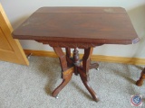 Antique Eastlake Gypsy Center Table w/ Casters 26 x 18 x 27 in.