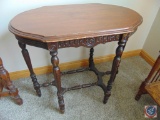 Vintage Wood 32 x 20 x 29 in. Spindle Leg Side Table
