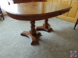 Dual-Pedestal Oval Dining Table (No Leaves) 58 x 42 x 30 in.