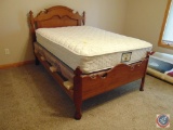 Vintage Walnut Full Size Bed Headboard, Footboard and Side Rails, including Master Sleep ?Essence?