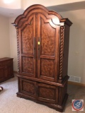Palmer Home Entertainment Armoire 47 x 24 x 77, w/ 6-Drawers and Three Shelves