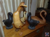 (5) Assorted Duck Figurines, Some Resin Some Wood