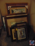 Very Large Selection of Framed Wall Art; 11 x 14 in. Sallie Delong Millen Covered Bridge Watercolor