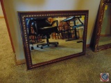Wood Framed Mirror, 32 in.