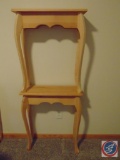 (2) Unfinished Pine Side Tables 25 x 10 x 29 in.