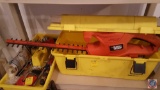 Black and Decker Hedge Trimmer, Master Mechanic Yellow Tool Box and Contents