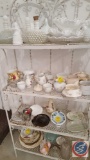 (4) Shelves of Glassware, Cerrapine Angel Included