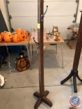 Coat Tree, Oak Wood. Appears to be Made Out of a Wagon Tongue