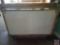 Wooden Storage Case with Sliding Doors and Glass Overlay 60