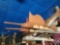 (2) Large Wood Fish {{LIGHT FIXTURE IS PART OF LOT 223. IF YOU PURCHASE THE FISH YOU MAY NOT REMOVE