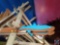 (2) Large Wood Fish {{LIGHT FIXTURE IS PART OF LOT 223. IF YOU PURCHASE THE FISH YOU MAY NOT REMOVE