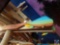 (2) Large Wood Fish {{LIGHT FIXTURE IS PART OF LOT 223. IF YOU PURCHASE THE FISH YOU MAY NOT REMOVE